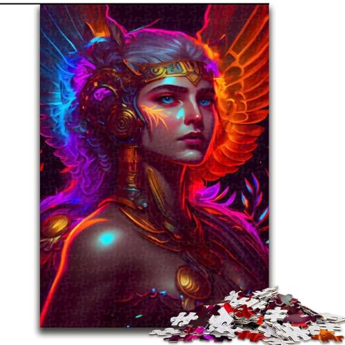 1000-teiliges Puzzle Neon Hera, Puzzle aus Holz, Spaß für zu Hause, Geburtstagsgeschenk, Reisegeschenk, 1000 Stück(50x75cm) von RZFWJL