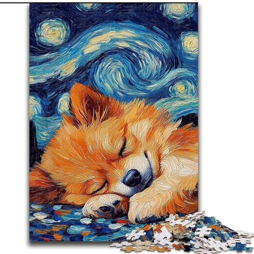 1000-teiliges Puzzle Pommerscher Nachthimmel aus Pappe, anspruchsvolles Denkspiel für Teenager, Spaß für den Familienspielabend, 1000 Teile(26x38cm) von RZFWJL