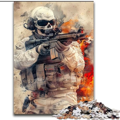 1000-teiliges Puzzle Spezialeinheiten, Spielspielzeug, jedes Teil ist einzigartig – anspruchsvolles Familienspiel für Kinder ab 14 Jahren (Größe 50x75cm) von RZFWJL