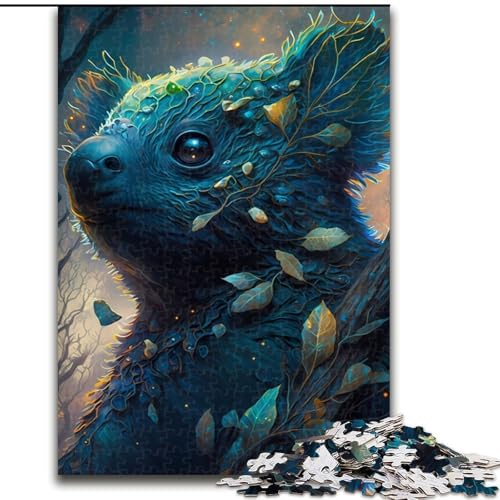 1000-teiliges Puzzle Supernatural Koala Jigsaw aus Pappe, anspruchsvolles Denkspiel für Teenager, Spaß für den Spieleabend mit der Familie, 1000 Teile(26x38cm) von RZFWJL