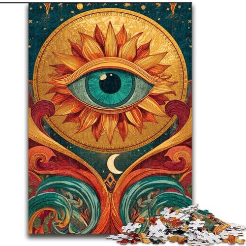 1000-teiliges Puzzle Traumauge, Spielspielzeug, jedes Teil ist einzigartig – anspruchsvolles Familienspiel für Kinder ab 14 Jahren (Größe 50x75cm) von RZFWJL