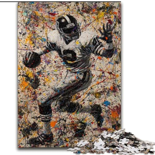 1000-teiliges Puzzle für Erwachsene, American Football, Lernspiele, Heimdekoration, ganze Familie (Größe 50x75cm) von RZFWJL