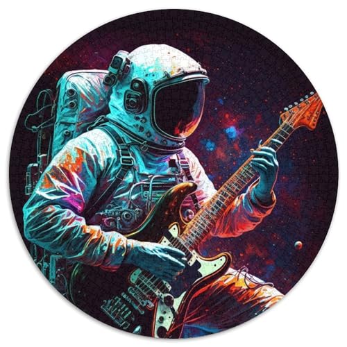 1000-teiliges Puzzle für Erwachsene, Astronaut spielt Gitarre, Puzzle für Erwachsene, anspruchsvolles Denkspiel für Teenager, Familienspaß, DIY-Heimdekor-Geschenk, 67,5 x 67,5 cm von RZFWJL