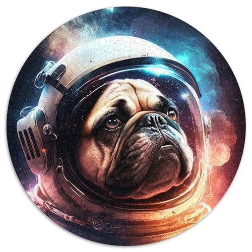 1000-teiliges Puzzle für Erwachsene, Astronauten-Weltraummops, rundes 1000-teiliges Puzzle, ideal für Familienspaß, Entspannung, 67,5 x 67,5 cm 1000-teiliges Puzzle für Erwachsene, Astronauten-Weltraummops, rundes 1000-teiliges Puzzle, ideal für Familienspaß, Entspannung, 67,5 x 67,5 cm von RZFWJL