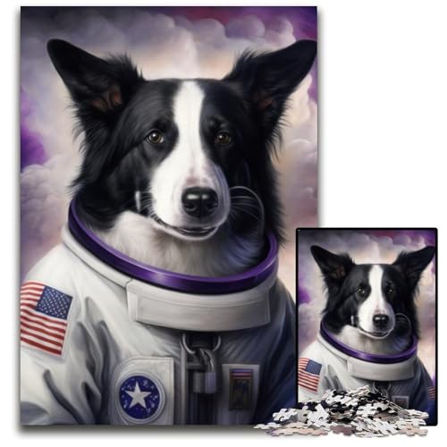 1000-teiliges Puzzle für Erwachsene, Australian Shepherd, Papppuzzle, interaktives Familienspiel, Denksportaufgabe, Lernspielzeug, 26x38cm/10,23x14,96 Zoll von RZFWJL