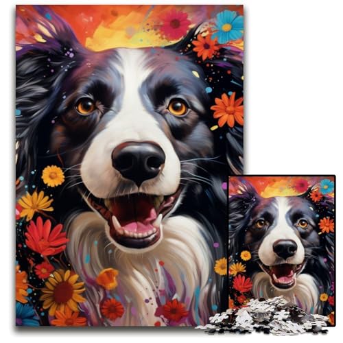 1000-teiliges Puzzle für Erwachsene, Border Collie, Holzpuzzle, anspruchsvolles Denkspiel für Teenager, unterhaltsames interaktives Spiel für die ganze Familie, 50x75cm/19,68x29,52 Zoll 1000-teiliges Puzzle für Erwachsene, Border Collie, Holzpuzzle, anspruchsvolles Denkspiel für Teenager, unterhaltsames interaktives Spiel für die ganze Familie, 50x75cm/19,68x29,52 Zoll von RZFWJL