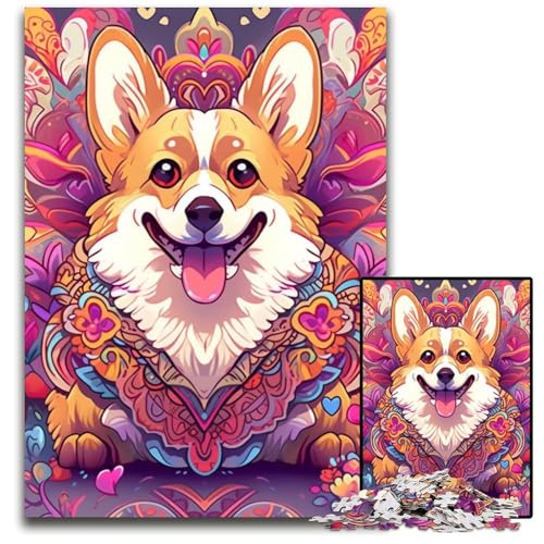 1000-teiliges Puzzle für Erwachsene, Corgi-Puzzle aus Pappe, anspruchsvolles Denkspiel für Teenager, unterhaltsames interaktives Spiel für die ganze Familie, 26x38cm/10,23x14,96 Zoll 1000-teiliges Puzzle für Erwachsene, Corgi-Puzzle aus Pappe, anspruchsvolles Denkspiel für Teenager, unterhaltsames interaktives Spiel für die ganze Familie, 26x38cm/10,23x14,96 Zoll von RZFWJL