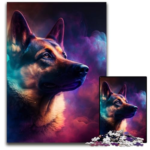1000-teiliges Puzzle für Erwachsene, Deutscher Schäferhund, Puzzles für Erwachsene, Lernspielzeug für Jugendliche, Heimbüro-Dekor, 50x75cm/19,68x29,52 Zoll 1000-teiliges Puzzle für Erwachsene, Deutscher Schäferhund, Puzzles für Erwachsene, Lernspielzeug für Jugendliche, Heimbüro-Dekor, 50x75cm/19,68x29,52 Zoll von RZFWJL