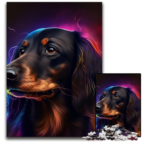 1000-teiliges Puzzle für Erwachsene, Fantasie-Dackel, Puzzles für Erwachsene, Lernspielzeug für Jugendliche, Heimbüro-Dekor, 26x38cm/10,23x14,96 Zoll 1000-teiliges Puzzle für Erwachsene, Fantasie-Dackel, Puzzles für Erwachsene, Lernspielzeug für Jugendliche, Heimbüro-Dekor, 26x38cm/10,23x14,96 Zoll von RZFWJL