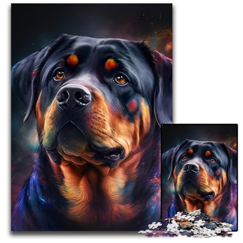 1000-teiliges Puzzle für Erwachsene, Fantasie-Hund, unmögliche Puzzles für Erwachsene, perfekte Dekoration für Zuhause oder das Büro, 26x38cm/10,23x14,96 Zoll von RZFWJL