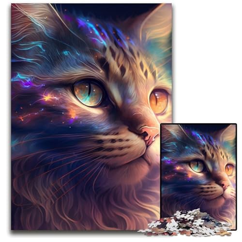1000-teiliges Puzzle für Erwachsene, Fantasie-Katze, Holzpuzzle, anspruchsvolles Denkspiel für Teenager, unterhaltsames interaktives Spiel für die ganze Familie, 50x75cm/19,68x29,52 Zoll 1000-teiliges Puzzle für Erwachsene, Fantasie-Katze, Holzpuzzle, anspruchsvolles Denkspiel für Teenager, unterhaltsames interaktives Spiel für die ganze Familie, 50x75cm/19,68x29,52 Zoll von RZFWJL