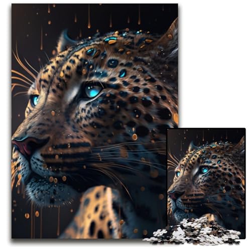 1000-teiliges Puzzle für Erwachsene, Fantasie-Leoparden-Puzzle aus Pappe, anspruchsvolles Denkspiel für Teenager, unterhaltsames interaktives Spiel für die ganze Familie, 26x38cm/10,23x14,96 Zoll 1000-teiliges Puzzle für Erwachsene, Fantasie-Leoparden-Puzzle aus Pappe, anspruchsvolles Denkspiel für Teenager, unterhaltsames interaktives Spiel für die ganze Familie, 26x38cm/10,23x14,96 Zoll von RZFWJL