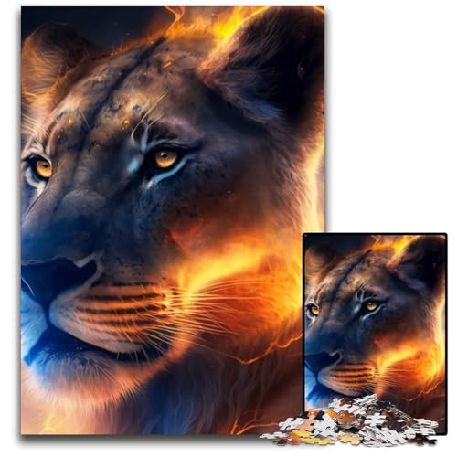 1000-teiliges Puzzle für Erwachsene, Fantasie-Löwe, Papppuzzle, interaktives Familienspiel, Denksportaufgabe, Lernspielzeug, 26x38cm/10,23x14,96 Zoll 1000-teiliges Puzzle für Erwachsene, Fantasie-Löwe, Papppuzzle, interaktives Familienspiel, Denksportaufgabe, Lernspielzeug, 26x38cm/10,23x14,96 Zoll von RZFWJL