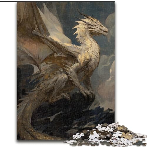 1000-teiliges Puzzle für Erwachsene, Fantasy-Drache, Lernspiele, Heimdekoration, ganze Familie (Größe 50x75cm) von RZFWJL