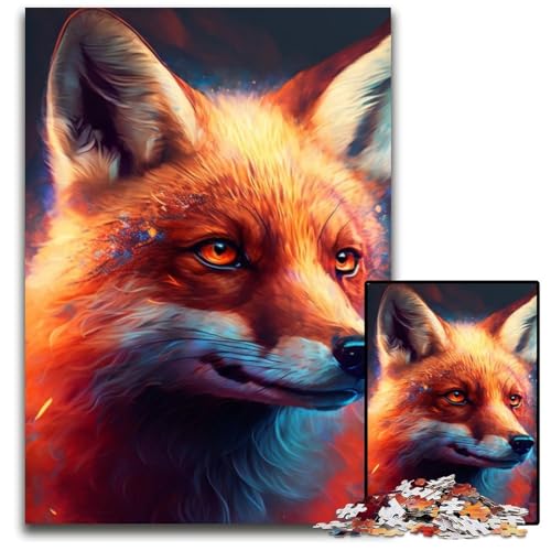 1000-teiliges Puzzle für Erwachsene, Fantasy-Fuchs, Holzpuzzle, interaktives Familienspiel, Denksportaufgabe, Lernspielzeug, 50x75cm/19,68x29,52 Zoll 1000-teiliges Puzzle für Erwachsene, Fantasy-Fuchs, Holzpuzzle, interaktives Familienspiel, Denksportaufgabe, Lernspielzeug, 50x75cm/19,68x29,52 Zoll von RZFWJL