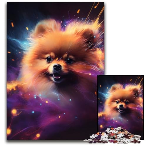 1000-teiliges Puzzle für Erwachsene, Fantasy-Pomeranian-Holzpuzzle, anspruchsvolles Denkspiel für Teenager, interaktives Familienspiel, 50x75cm/19,68x29,52 Zoll 1000-teiliges Puzzle für Erwachsene, Fantasy-Pomeranian-Holzpuzzle, anspruchsvolles Denkspiel für Teenager, interaktives Familienspiel, 50x75cm/19,68x29,52 Zoll von RZFWJL