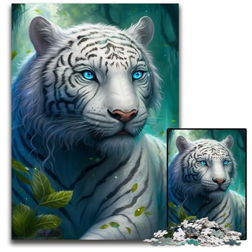 1000-teiliges Puzzle für Erwachsene, Fantasy-Tiger, Holzpuzzle, anspruchsvolles Denkspiel für Teenager, unterhaltsames interaktives Spiel für die ganze Familie, 50x75cm/19,68x29,52 Zoll 1000-teiliges Puzzle für Erwachsene, Fantasy-Tiger, Holzpuzzle, anspruchsvolles Denkspiel für Teenager, unterhaltsames interaktives Spiel für die ganze Familie, 50x75cm/19,68x29,52 Zoll von RZFWJL