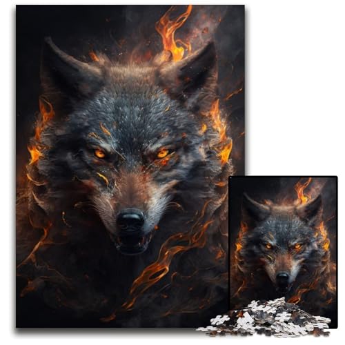 1000-teiliges Puzzle für Erwachsene, Fantasy-Wolf, Holzpuzzle, anspruchsvolles Denkspiel für Teenager, unterhaltsames interaktives Spiel für die ganze Familie, 50x75cm/19,68x29,52 Zoll 1000-teiliges Puzzle für Erwachsene, Fantasy-Wolf, Holzpuzzle, anspruchsvolles Denkspiel für Teenager, unterhaltsames interaktives Spiel für die ganze Familie, 50x75cm/19,68x29,52 Zoll von RZFWJL