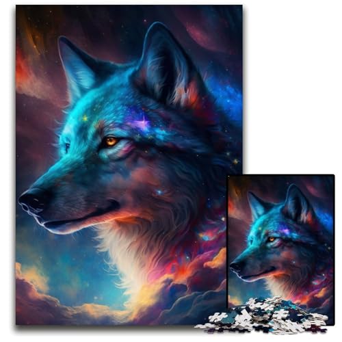 1000-teiliges Puzzle für Erwachsene, Fantasy-Wolf, Holzpuzzle, anspruchsvolles Denkspiel für Teenager, unterhaltsames interaktives Spiel für die ganze Familie, 50x75cm/19,68x29,52 Zoll 1000-teiliges Puzzle für Erwachsene, Fantasy-Wolf, Holzpuzzle, anspruchsvolles Denkspiel für Teenager, unterhaltsames interaktives Spiel für die ganze Familie, 50x75cm/19,68x29,52 Zoll von RZFWJL