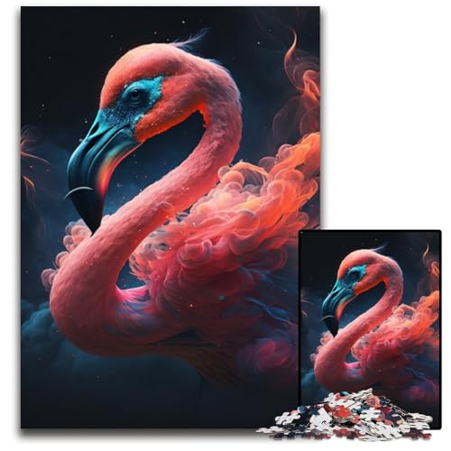 1000-teiliges Puzzle für Erwachsene, Flamingo-Puzzle aus Pappe, anspruchsvolles Denkspiel für Teenager, unterhaltsames interaktives Spiel für die ganze Familie, 26x38cm/10,23x14,96 Zoll 1000-teiliges Puzzle für Erwachsene, Flamingo-Puzzle aus Pappe, anspruchsvolles Denkspiel für Teenager, unterhaltsames interaktives Spiel für die ganze Familie, 26x38cm/10,23x14,96 Zoll von RZFWJL
