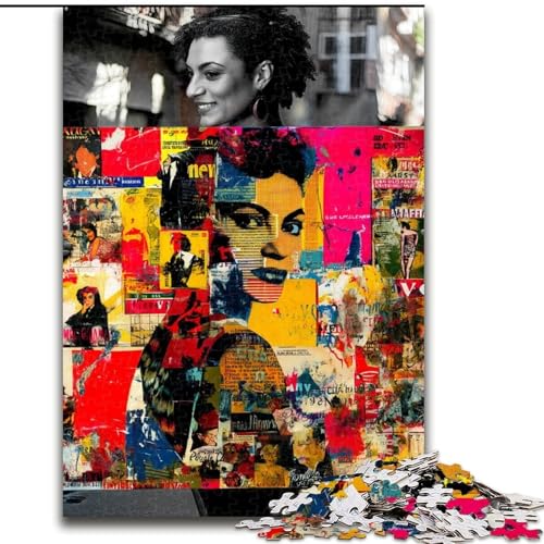 1000-teiliges Puzzle für Erwachsene, Graffiti-Kunst, Lernspiele, Heimdekoration, ganze Familie (Größe 50x75cm) von RZFWJL
