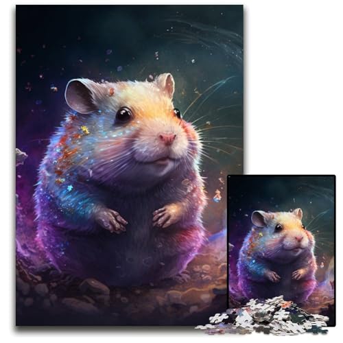 1000-teiliges Puzzle für Erwachsene, Hamster-Puzzle aus Pappe, anspruchsvolles Denkspiel für Teenager, unterhaltsames interaktives Spiel für die ganze Familie, 26x38cm/10,23x14,96 Zoll 1000-teiliges Puzzle für Erwachsene, Hamster-Puzzle aus Pappe, anspruchsvolles Denkspiel für Teenager, unterhaltsames interaktives Spiel für die ganze Familie, 26x38cm/10,23x14,96 Zoll von RZFWJL