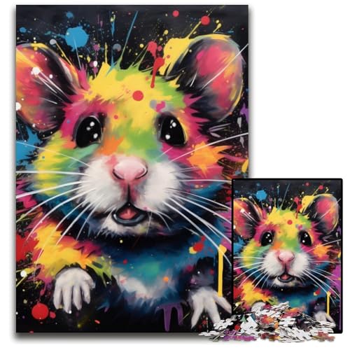 1000-teiliges Puzzle für Erwachsene, Hamster-Puzzle aus Pappe, interaktives Familienspiel, Denksportaufgabe, Lernspielzeug, 26x38cm/10,23x14,96 Zoll 1000-teiliges Puzzle für Erwachsene, Hamster-Puzzle aus Pappe, interaktives Familienspiel, Denksportaufgabe, Lernspielzeug, 26x38cm/10,23x14,96 Zoll von RZFWJL