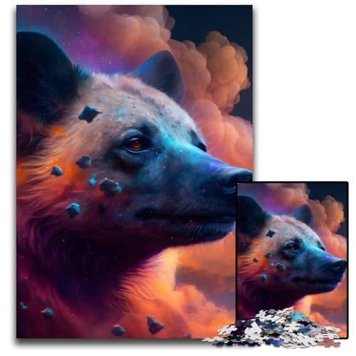 1000-teiliges Puzzle für Erwachsene, Hyänennebel, Holzpuzzle, anspruchsvolles Denkspiel für Teenager, unterhaltsames interaktives Spiel für die ganze Familie, 50x75cm/19,68x29,52 Zoll 1000-teiliges Puzzle für Erwachsene, Hyänennebel, Holzpuzzle, anspruchsvolles Denkspiel für Teenager, unterhaltsames interaktives Spiel für die ganze Familie, 50x75cm/19,68x29,52 Zoll von RZFWJL