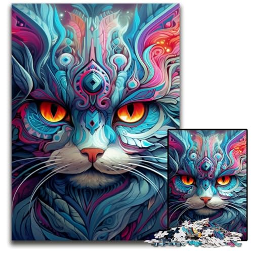 1000-teiliges Puzzle für Erwachsene, Katzen-Puzzles für Erwachsene, Lernspielzeug für Jugendliche, Heim- und Bürodekoration, 50x75cm/19,68x29,52 Zoll 1000-teiliges Puzzle für Erwachsene, Katzen-Puzzles für Erwachsene, Lernspielzeug für Jugendliche, Heim- und Bürodekoration, 50x75cm/19,68x29,52 Zoll von RZFWJL
