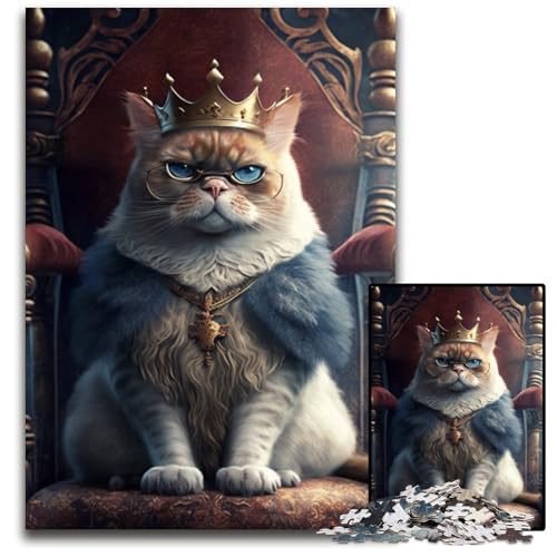 1000-teiliges Puzzle für Erwachsene, King Cat, Holzpuzzle, anspruchsvolles Denkspiel für Teenager, unterhaltsames interaktives Spiel für die ganze Familie, 50x75cm/19,68x29,52 Zoll 1000-teiliges Puzzle für Erwachsene, King Cat, Holzpuzzle, anspruchsvolles Denkspiel für Teenager, unterhaltsames interaktives Spiel für die ganze Familie, 50x75cm/19,68x29,52 Zoll von RZFWJL