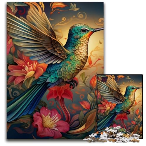 1000-teiliges Puzzle für Erwachsene, Kolibri-Kunst, Holzpuzzle, interaktives Familienspiel, Denksportaufgabe, Lernspielzeug, 50x75cm/19,68x29,52 Zoll 1000-teiliges Puzzle für Erwachsene, Kolibri-Kunst, Holzpuzzle, interaktives Familienspiel, Denksportaufgabe, Lernspielzeug, 50x75cm/19,68x29,52 Zoll von RZFWJL