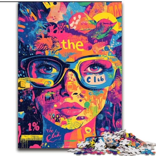 1000-teiliges Puzzle für Erwachsene, Kunst-Mädchen, Lernspiele, Heimdekoration, ganze Familie (Größe 26x38cm) von RZFWJL