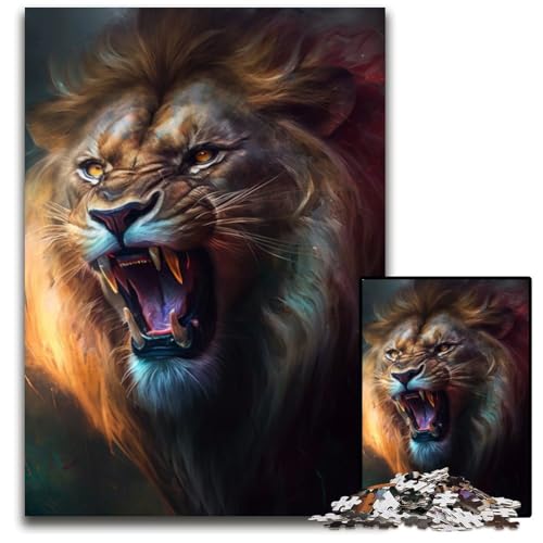 1000-teiliges Puzzle für Erwachsene, Magischer Löwe, Holzpuzzle, anspruchsvolles Denkspiel für Teenager, unterhaltsames interaktives Spiel für die ganze Familie, 50x75cm/19,68x29,52 Zoll 1000-teiliges Puzzle für Erwachsene, Magischer Löwe, Holzpuzzle, anspruchsvolles Denkspiel für Teenager, unterhaltsames interaktives Spiel für die ganze Familie, 50x75cm/19,68x29,52 Zoll von RZFWJL
