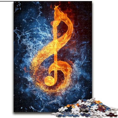 1000-teiliges Puzzle für Erwachsene, Musiksymbol-Puzzle, Spiel für Erwachsene, Geschenk, interaktives Familienspiel, Gehirn-Herausforderung, Geschenk, 50x75cm von RZFWJL