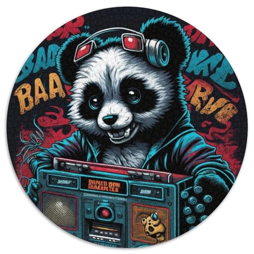 1000-teiliges Puzzle für Erwachsene, Panda-Radio, runde Puzzles mit 1000 Teilen für Erwachsene, anspruchsvolles DIY-Dekorationsspiel, interaktives Familienspielzeug, 67,5 x 67,5 cm 1000-teiliges Puzzle für Erwachsene, Panda-Radio, runde Puzzles mit 1000 Teilen für Erwachsene, anspruchsvolles DIY-Dekorationsspiel, interaktives Familienspielzeug, 67,5 x 67,5 cm von RZFWJL