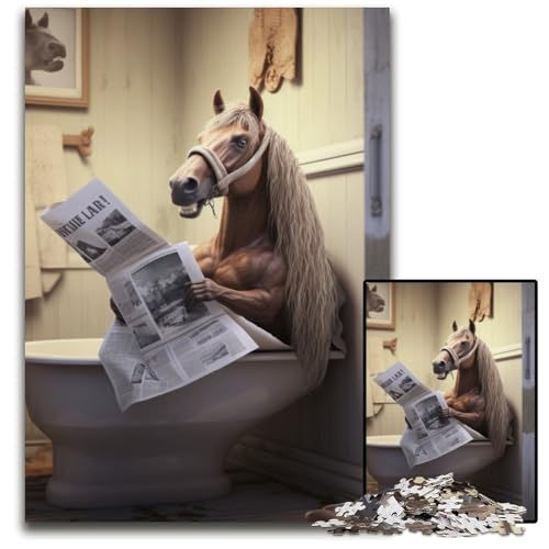 1000-teiliges Puzzle für Erwachsene, Pferd, Holzpuzzle, anspruchsvolles Denkspiel für Teenager, unterhaltsames interaktives Spiel für die ganze Familie, 50x75cm/19,68x29,52 Zoll 1000-teiliges Puzzle für Erwachsene, Pferd, Holzpuzzle, anspruchsvolles Denkspiel für Teenager, unterhaltsames interaktives Spiel für die ganze Familie, 50x75cm/19,68x29,52 Zoll von RZFWJL