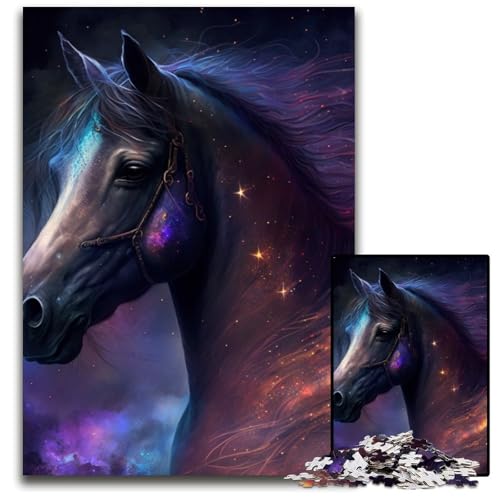 1000-teiliges Puzzle für Erwachsene, Pferde-Puzzle aus Pappe, anspruchsvolles Denkspiel für Teenager, unterhaltsames interaktives Spiel für die ganze Familie, 26x38cm/10,23x14,96 Zoll 1000-teiliges Puzzle für Erwachsene, Pferde-Puzzle aus Pappe, anspruchsvolles Denkspiel für Teenager, unterhaltsames interaktives Spiel für die ganze Familie, 26x38cm/10,23x14,96 Zoll von RZFWJL