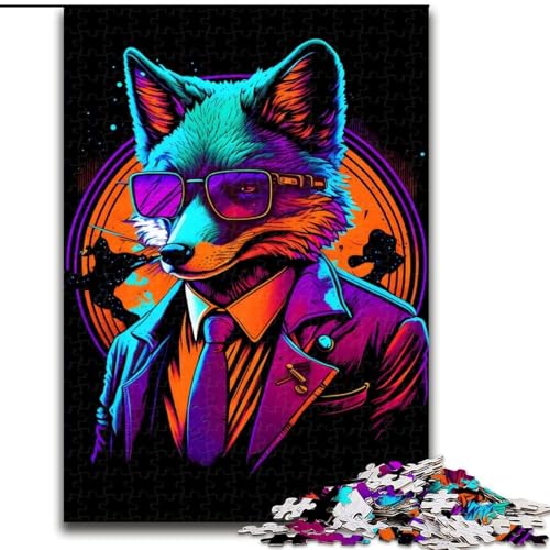 1000-teiliges Puzzle für Erwachsene, Red Fox Bouncer Gangster-Puzzle aus Holz, lehrreiches und unterhaltsames Indoor-Spiel für die Heimdekoration, 1000 Teile(50x75cm) von RZFWJL