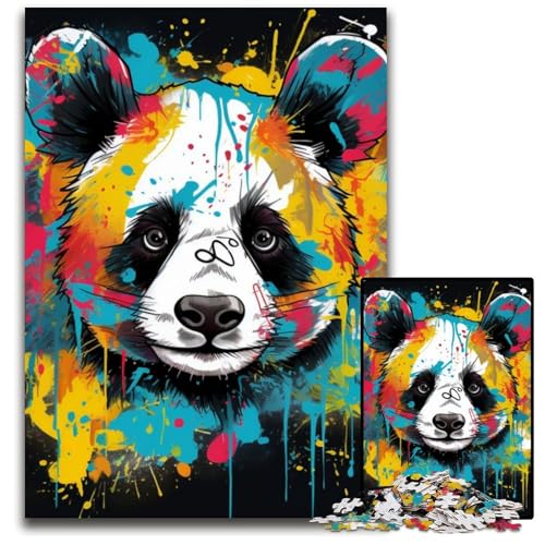 1000-teiliges Puzzle für Erwachsene, Roter Panda, Kunst-Graffiti, Karton-Puzzle, interaktives Familienspiel, Denksportaufgabe, Lernspielzeug, 26x38cm/10,23x14,96 Zoll 1000-teiliges Puzzle für Erwachsene, Roter Panda, Kunst-Graffiti, Karton-Puzzle, interaktives Familienspiel, Denksportaufgabe, Lernspielzeug, 26x38cm/10,23x14,96 Zoll von RZFWJL