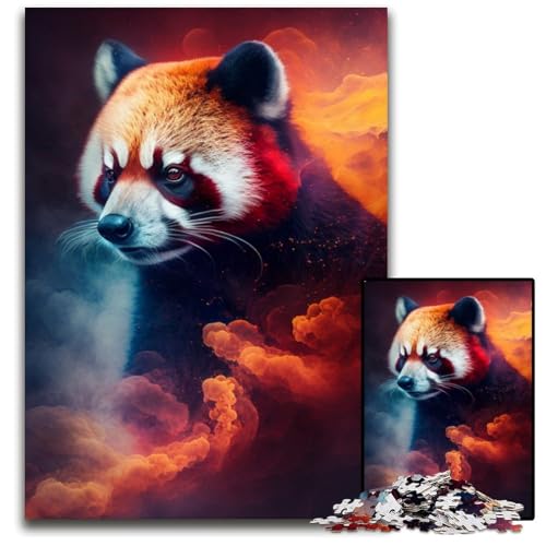 1000-teiliges Puzzle für Erwachsene, Roter Panda-Nebel, Holzpuzzle, anspruchsvolles Denkspiel für Teenager, unterhaltsames interaktives Spiel für die ganze Familie, 50x75cm/19,68x29,52 Zoll 1000-teiliges Puzzle für Erwachsene, Roter Panda-Nebel, Holzpuzzle, anspruchsvolles Denkspiel für Teenager, unterhaltsames interaktives Spiel für die ganze Familie, 50x75cm/19,68x29,52 Zoll von RZFWJL