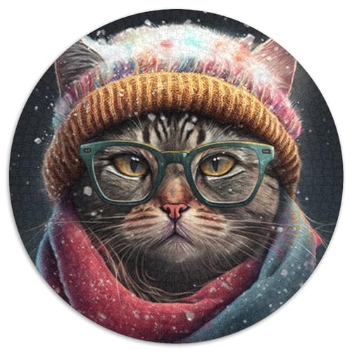 1000-teiliges Puzzle für Erwachsene, Schal-Katzen-Puzzle für Erwachsene, anspruchsvolles Denkspiel für Teenager, Familienspaß, DIY-Heimdekor-Geschenk, 67,5 x 67,5 cm 1000-teiliges Puzzle für Erwachsene, Schal-Katzen-Puzzle für Erwachsene, anspruchsvolles Denkspiel für Teenager, Familienspaß, DIY-Heimdekor-Geschenk, 67,5 x 67,5 cm von RZFWJL
