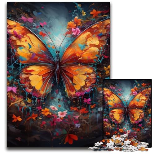 1000-teiliges Puzzle für Erwachsene, Schmetterlings-Holzpuzzle, anspruchsvolles Denkspiel für Teenager, unterhaltsames interaktives Spiel für die ganze Familie, 50x75cm/19,68x29,52 Zoll 1000-teiliges Puzzle für Erwachsene, Schmetterlings-Holzpuzzle, anspruchsvolles Denkspiel für Teenager, unterhaltsames interaktives Spiel für die ganze Familie, 50x75cm/19,68x29,52 Zoll von RZFWJL