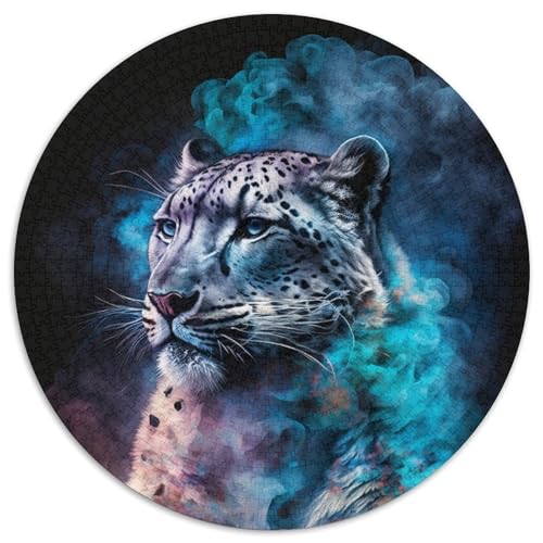 1000-teiliges Puzzle für Erwachsene, Schneeleopard, Kartonpuzzle, interaktives Familienspiel, Bastelgeschenk mit farbenfrohen Kunstwerken, 67,5 x 67,5 cm 1000-teiliges Puzzle für Erwachsene, Schneeleopard, Kartonpuzzle, interaktives Familienspiel, Bastelgeschenk mit farbenfrohen Kunstwerken, 67,5 x 67,5 cm von RZFWJL