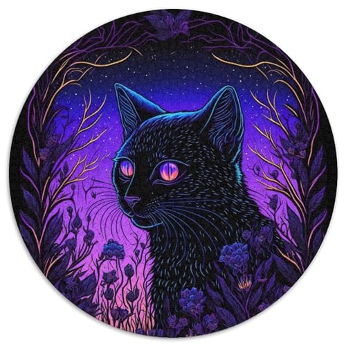1000-teiliges Puzzle für Erwachsene, Schwarzlichtkatze, Kartonpuzzle, DIY-Heimdekor-Geschenk, Denkspiel, 67,5 x 67,5 cm 1000-teiliges Puzzle für Erwachsene, Schwarzlichtkatze, Kartonpuzzle, DIY-Heimdekor-Geschenk, Denkspiel, 67,5 x 67,5 cm von RZFWJL