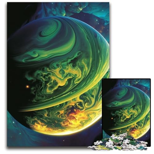 1000-teiliges Puzzle für Erwachsene, Universum, Planet, Papppuzzle, anspruchsvolles Denkspiel für Teenager, unterhaltsames interaktives Spiel für die ganze Familie, 26x38cm/10,23x14,96 Zoll 1000-teiliges Puzzle für Erwachsene, Universum, Planet, Papppuzzle, anspruchsvolles Denkspiel für Teenager, unterhaltsames interaktives Spiel für die ganze Familie, 26x38cm/10,23x14,96 Zoll von RZFWJL