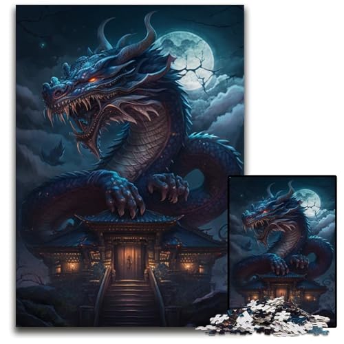1000-teiliges Puzzle für Erwachsene, Wolf-Holzpuzzle, anspruchsvolles Denkspiel für Teenager, interaktives Familienspiel, 50x75cm/19,68x29,52 Zoll 1000-teiliges Puzzle für Erwachsene, Wolf-Holzpuzzle, anspruchsvolles Denkspiel für Teenager, interaktives Familienspiel, 50x75cm/19,68x29,52 Zoll von RZFWJL