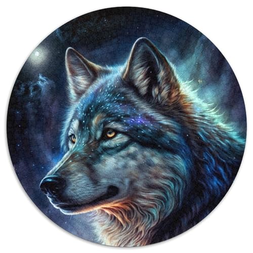 1000-teiliges Puzzle für Erwachsene, Wolf-Puzzle aus Pappe, interaktives Familienspiel, Bastelgeschenk mit farbenfrohen Kunstwerken, 67,5 x 67,5 cm 1000-teiliges Puzzle für Erwachsene, Wolf-Puzzle aus Pappe, interaktives Familienspiel, Bastelgeschenk mit farbenfrohen Kunstwerken, 67,5 x 67,5 cm von RZFWJL