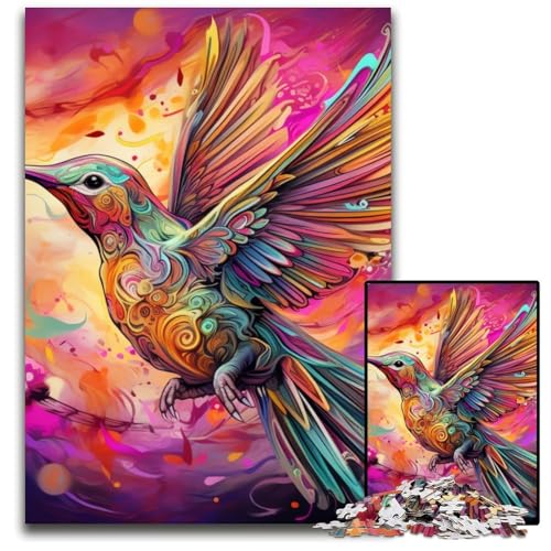 1000-teiliges Puzzle für Erwachsene, bunter Kolibri, Holzpuzzle, anspruchsvolles Denkspiel für Teenager, unterhaltsames interaktives Spiel für die ganze Familie, 50x75cm/19,68x29,52 Zoll 1000-teiliges Puzzle für Erwachsene, bunter Kolibri, Holzpuzzle, anspruchsvolles Denkspiel für Teenager, unterhaltsames interaktives Spiel für die ganze Familie, 50x75cm/19,68x29,52 Zoll von RZFWJL