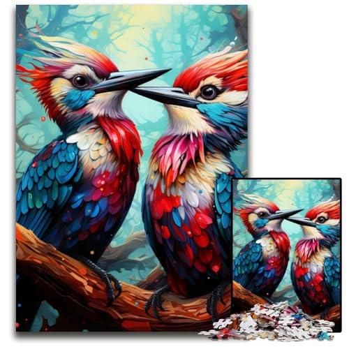 1000-teiliges Puzzle für Erwachsene, bunter Specht, Holzpuzzle, interaktives Familienspiel, Denksportaufgabe, Lernspielzeug, 50x75cm/19,68x29,52 Zoll 1000-teiliges Puzzle für Erwachsene, bunter Specht, Holzpuzzle, interaktives Familienspiel, Denksportaufgabe, Lernspielzeug, 50x75cm/19,68x29,52 Zoll von RZFWJL