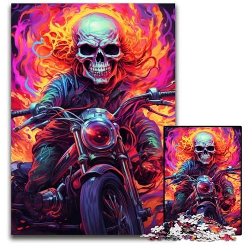 1000-teiliges Puzzle für Erwachsene, farbenfroher Kunst-Totenkopf, Holzpuzzle, interaktives Familienspiel, Denksportaufgabe, Lernspielzeug, 50x75cm/19,68x29,52 Zoll 1000-teiliges Puzzle für Erwachsene, farbenfroher Kunst-Totenkopf, Holzpuzzle, interaktives Familienspiel, Denksportaufgabe, Lernspielzeug, 50x75cm/19,68x29,52 Zoll von RZFWJL